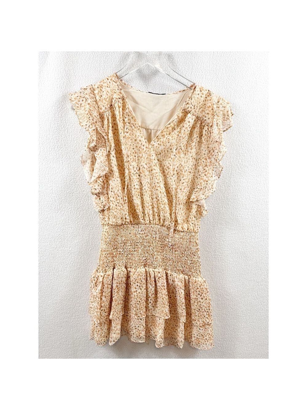 NWT Aqua Smocked Ruffle Mini Dress XS – Retail $98 - Picture 3 of 9